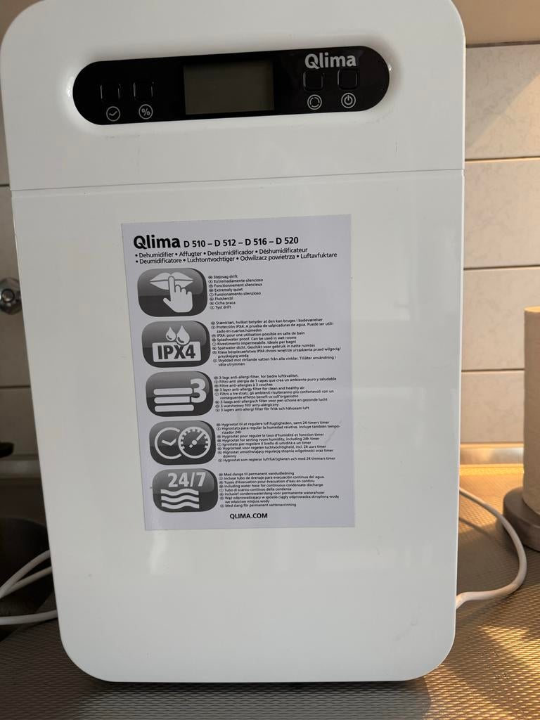 Qlima automatische luchtontvochter, Ophalen of Verzenden, Zo goed als nieuw
