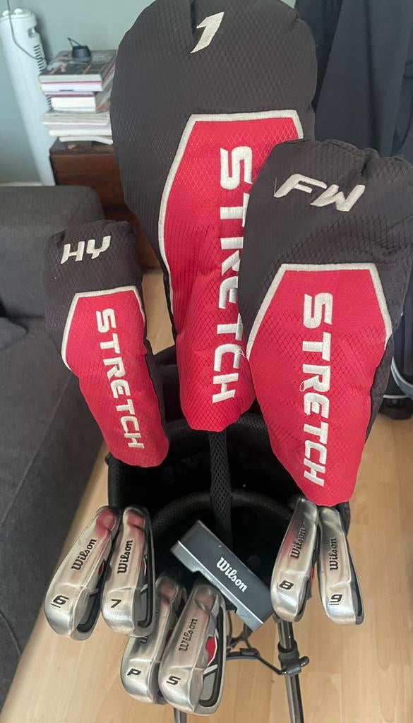Zeer mooie Wilson Stretch heren golfset met standbag, Sport en Fitness, Golf, Ophalen of Verzenden, Zo goed als nieuw, Set