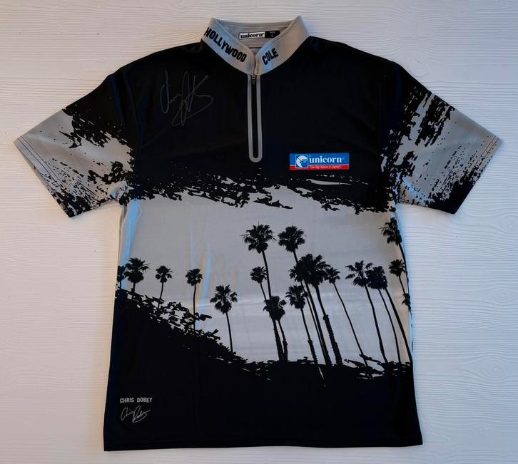 Sportmemorabilia, Darts, Chris Dobey, gesigneerd, Verzamelen, Sportartikelen en Voetbal, Zo goed als nieuw, Shirt, Overige sporten