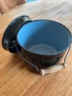 Zwart emaille potje 19cm, Ophalen, Gebruikt, Overige materialen