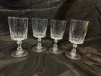 Set van 4 Kristallen waterglazen of wijnglazen, groot model, Ophalen, Gebruikt, Overige typen