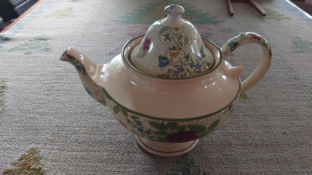 Engelse Theepot keramiek vintage retro als decoratie., Ophalen of Verzenden