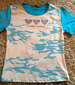 Cargo Vagon turquoise wit stretch top t-shirt shirt maat M, Maat 38/40 (M), Blauw, Nieuw, Ophalen of Verzenden