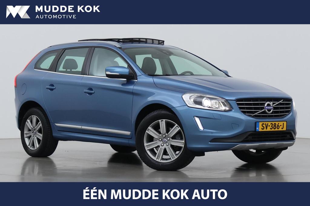 Volvo XC60 D4 FWD Polar+ | Aut | Trekhaak | Panoramadak | Le, Auto's, 1969 cc, Blauw, Leder, Bedrijf
