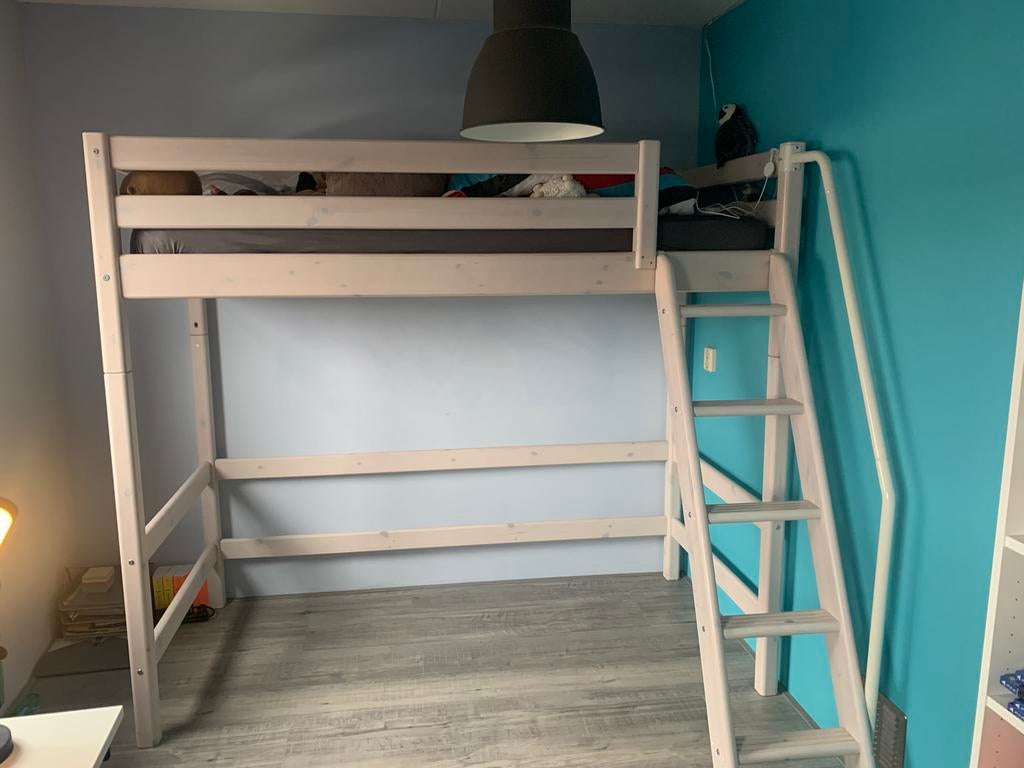 Flexa hoogslaper of laag bed, Gebruikt, Eenpersoons, Ophalen of Verzenden, 90 cm