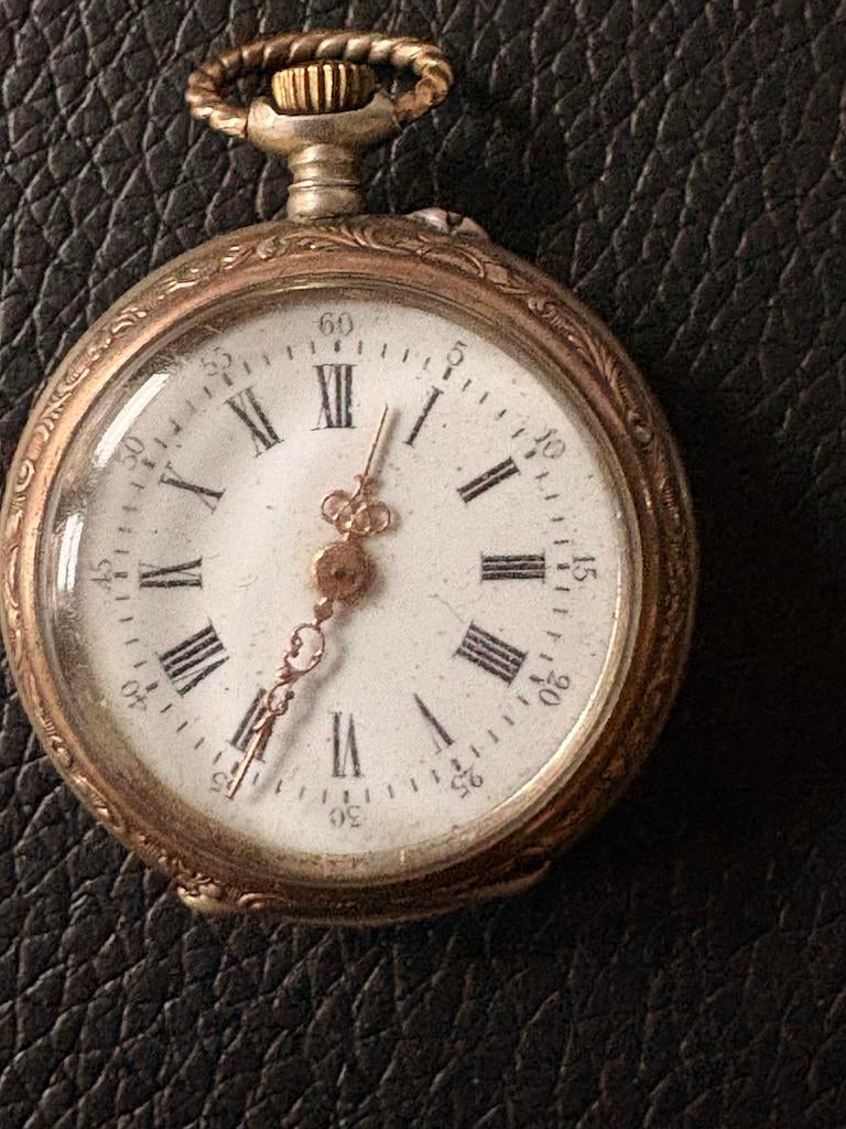 Antiek Zilveren Zakhorloge - Cylindre 6 Rubis, Sieraden, Tassen en Uiterlijk, Horloges | Antiek, Zakhorloge, Overige merken, Zilver