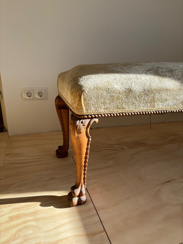 Antiek bankje met leeuwenpoten, Antiek en Kunst, Antiek | Meubels | Stoelen en Banken, Ophalen