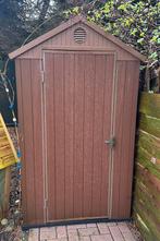 Keter tuinhuis bruin type Darwin, Tuin en Terras, Tuinhuizen, Kunststof, Gebruikt, Tuinhuis, Minder dan 200 cm