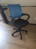 Blauwe / zwarte bureau stoel, Huis en Inrichting, Bureaustoelen, Ophalen, Blauw