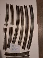 Set van 13 fleischmann bocht grote radius, Hobby en Vrije tijd, Modeltreinen | N-Spoor, Gebruikt, Gelijkstroom, Fleischmann, Rails