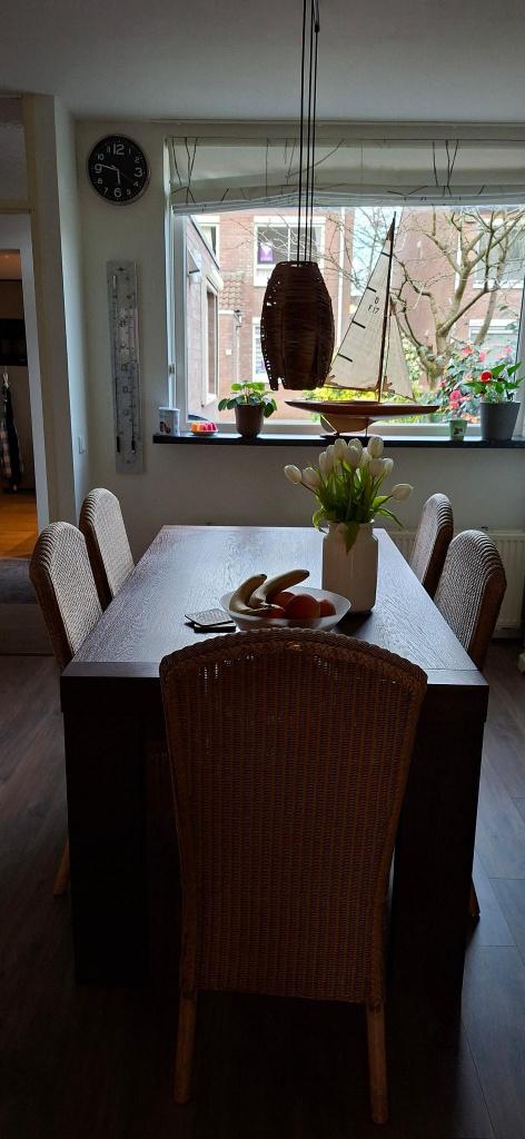 Eettafel met 5 eetstoelen, Ophalen, 50 tot 100 cm, Vijf personen of meer, 150 tot 200 cm