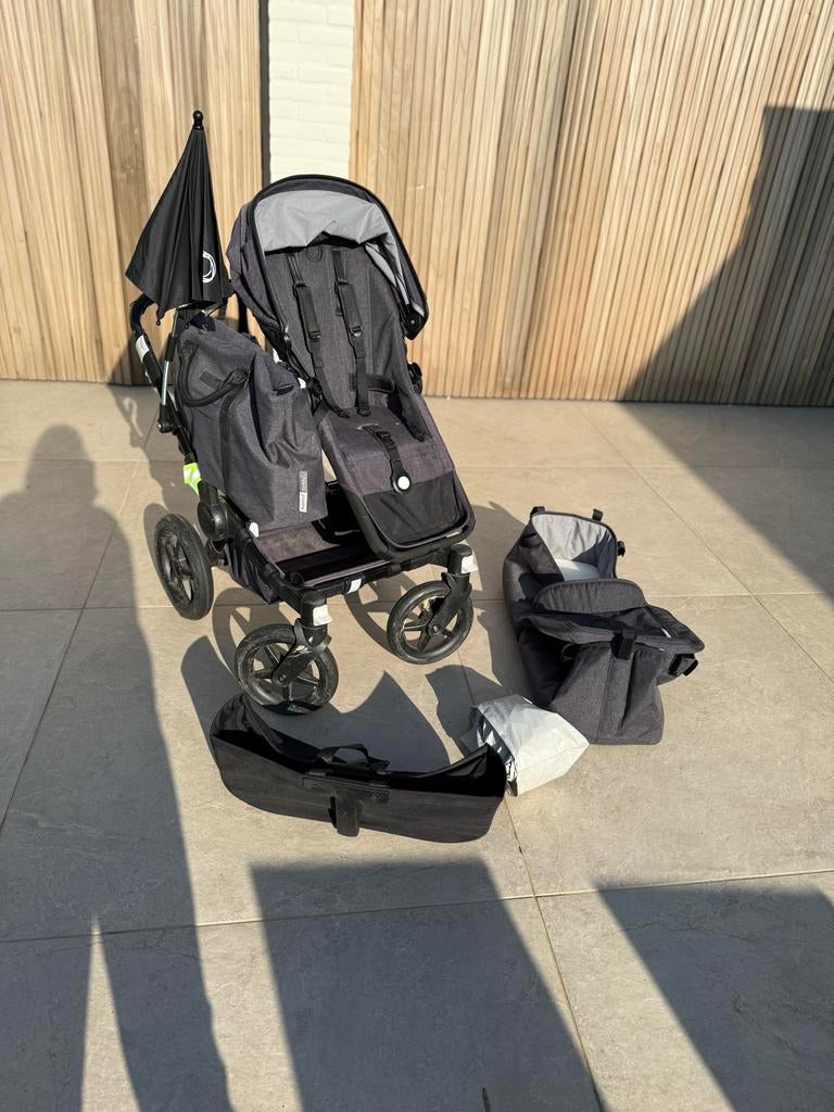 Bugaboo Donkey 3 Duo kinderwagen met accessoires, Ophalen, Gebruikt, Combiwagen, Duowagen