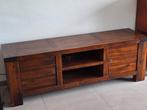 TV meubel massief hout, Ophalen, 150 tot 200 cm, Zo goed als nieuw, Minder dan 100 cm