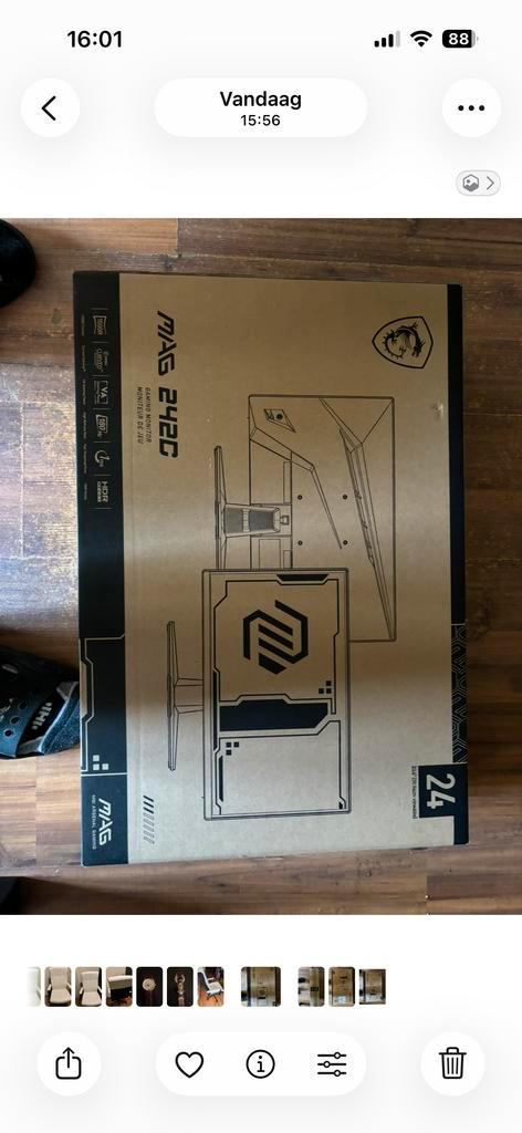 MSI MAG 242C, Computers en Software, Monitoren, Zo goed als nieuw, 60 Hz of minder, LED, HD, Ophalen