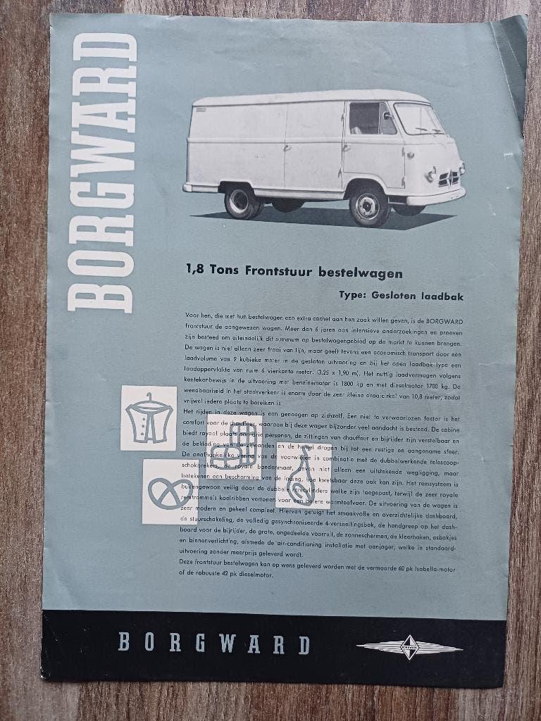 Borgward bestelwagen leaflet, Boeken, Ophalen of Verzenden, Gelezen, Overige merken