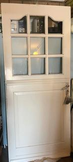 Voordeur met glas, 212x92,5 cm, Ophalen, Gebruikt, 80 tot 100 cm, Buitendeur