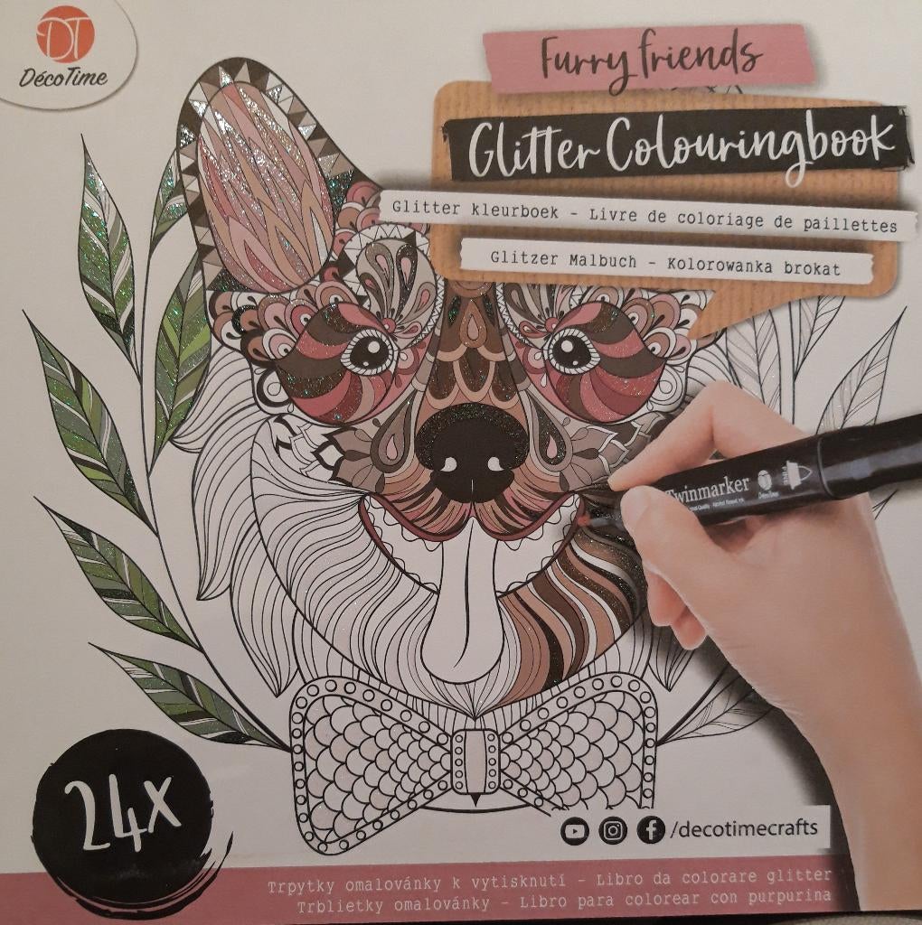 Kleurboek glitterkleurboek Furry Friends NIEUW, Hm, Ophalen of Verzenden, Info@hobbyenmeer.com, Tilburg