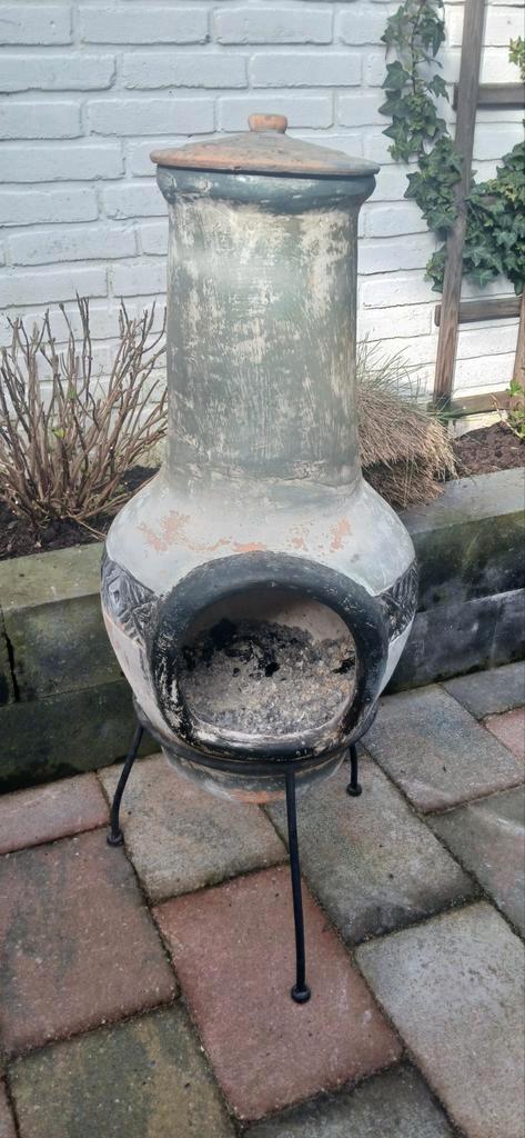 Terracotta Chiminea - Tuinhaard voor sfeer en warmte, Tuin en Terras, Tuinhaarden, Gebruikt, Ophalen
