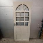 Hardhouten deur 197x81.5, Ophalen, Glas, Buitendeur, 200 tot 215 cm