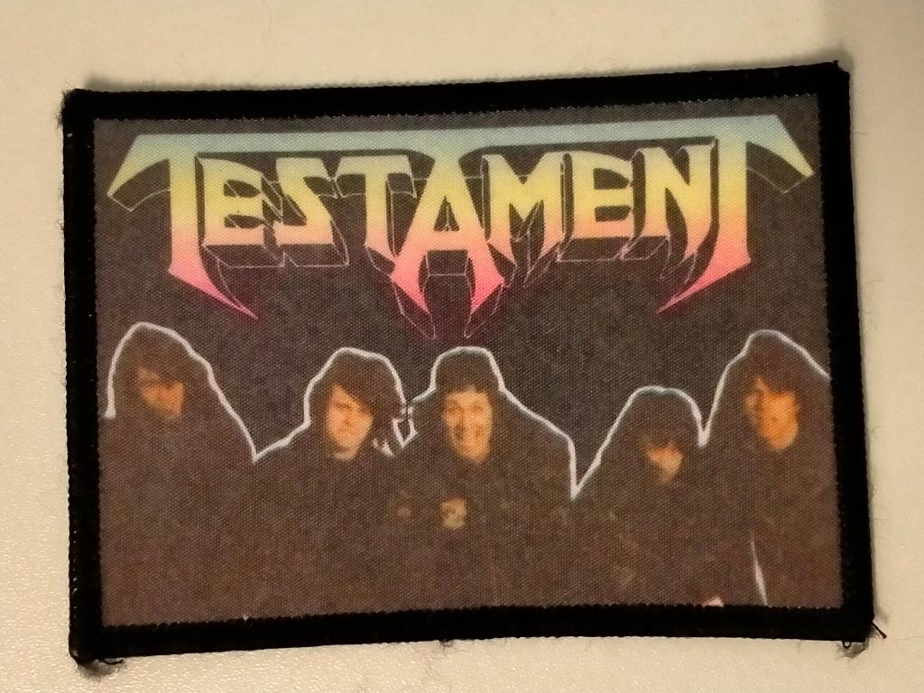 Testament hardrock metal vintage logo patch embleem kleding, Ophalen of Verzenden, Nieuw, Kleding
