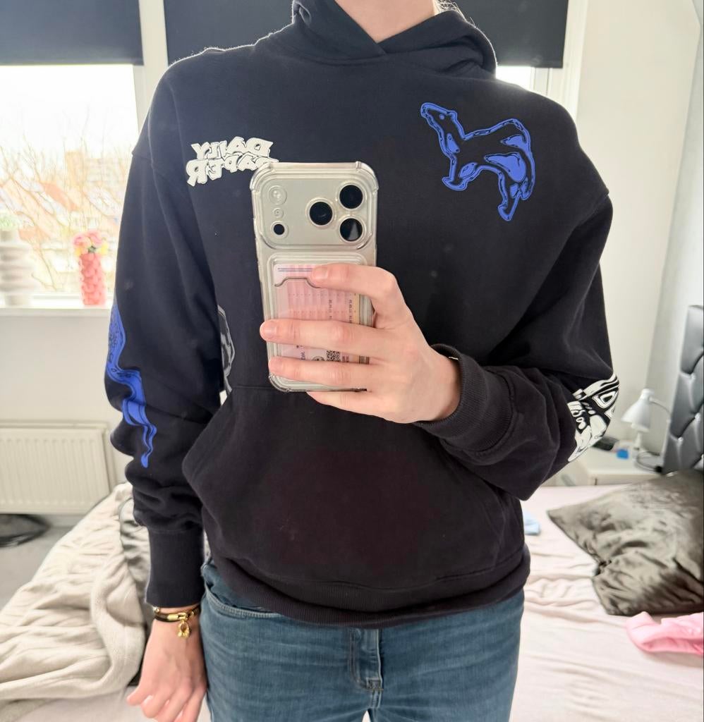 Daily Paper hoodie maat XS, Zwart, Ophalen of Verzenden, Zo goed als nieuw, Lange mouw