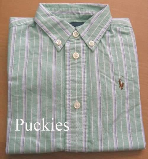 Groen gestreept Ralph Lauren overhemd maat 110 NIEUW, Overhemd of Blouse, Nieuw, Ophalen of Verzenden, Ralph lauren