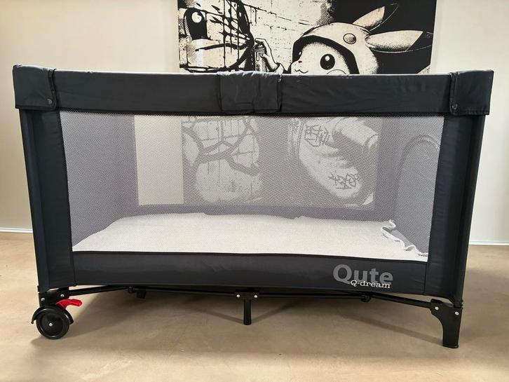 Qute Q-dream Campingbed easyfold ebony, Kinderen en Baby's, Babywiegjes en Ledikanten, Gebruikt, Reisbedje, Ophalen of Verzenden