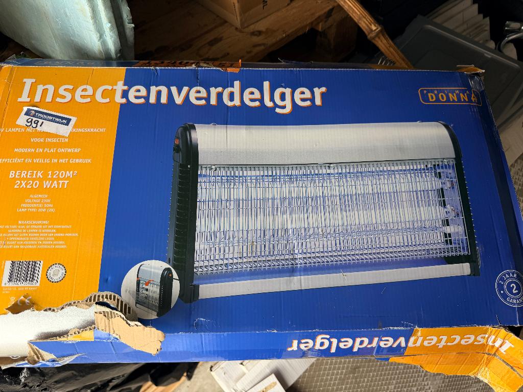 Insectenverdelger / vliegenlamp – 2x20W (bereik 120 m²), Bijen
