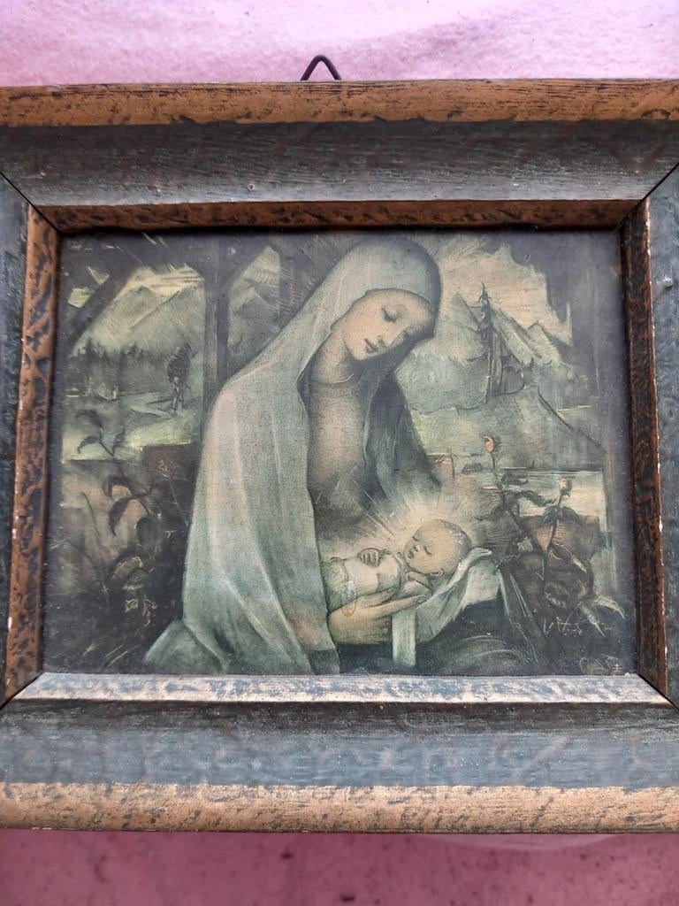 Antiek schilderijtje, Ophalen of Verzenden