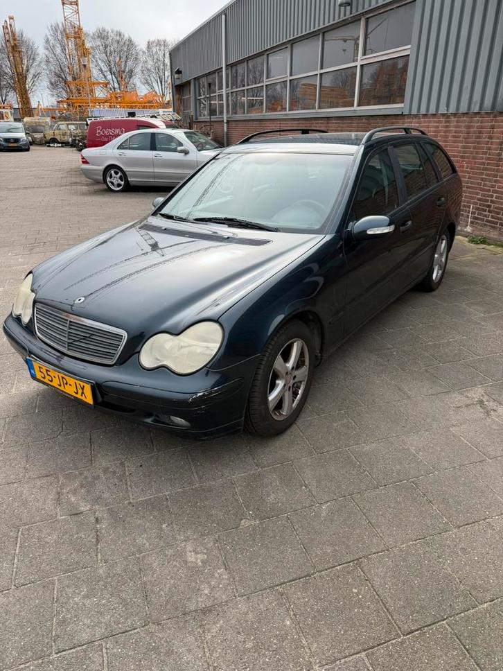 Mercedes-Benz C-Klasse 1.8 C180 Kompr Combi 2002 Zwart, Auto's, Mercedes-Benz, Particulier, C-Klasse, Airbags, Airconditioning