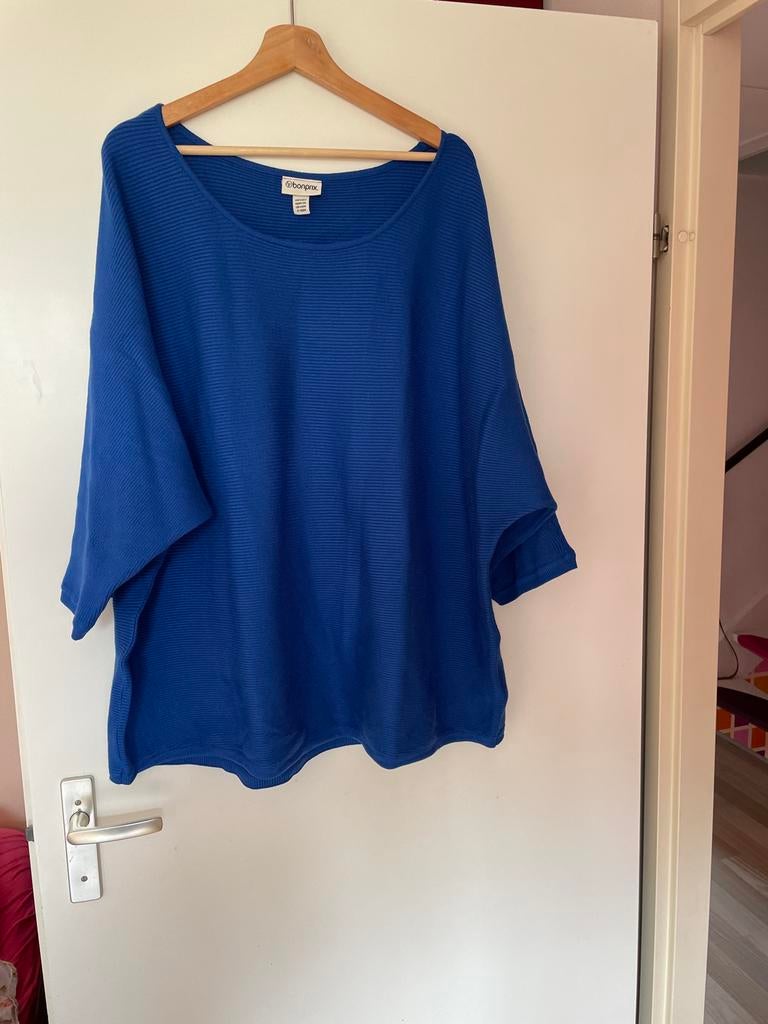 Bonprix NIEUW blauwe trui, maat 52/54, Kleding | Dames, Grote Maten, Ophalen of Verzenden, Gedragen, Blauw, Trui of Vest