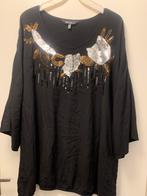 Feestelijk tuniek van Ulla popken maat 54/56, Ophalen of Verzenden, Zo goed als nieuw, Zwart, Blouse of Tuniek