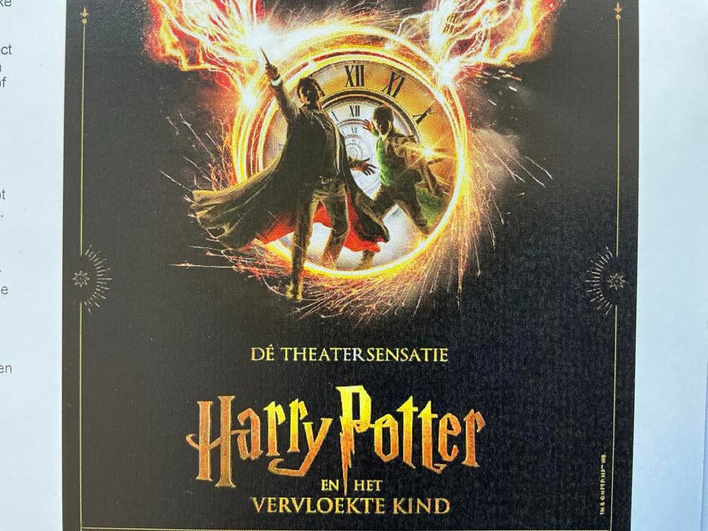 Te koop 8 tickets Harry Potter op 17 april, Tickets en Kaartjes, Drie personen of meer, November