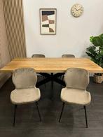 Eetkamerstoel beige, Ophalen, Zo goed als nieuw, Rechthoekig