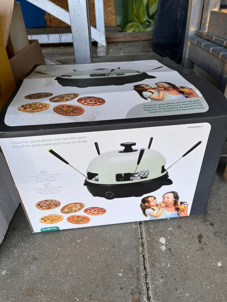 Gusta pizzarette, Witgoed en Apparatuur, Gourmetstellen, Ophalen, Zo goed als nieuw, 4 t/m 7 personen