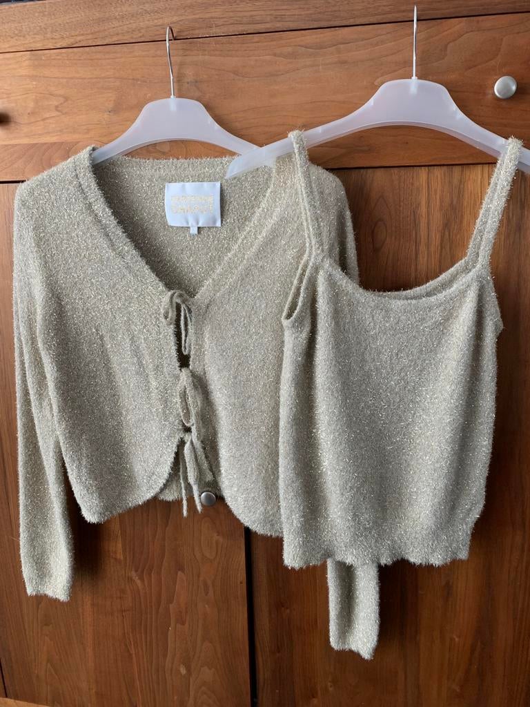 Twinset vest en top Fabienne Chapot maat S, Ophalen of Verzenden, Nieuw, Maat 36 (S), Beige
