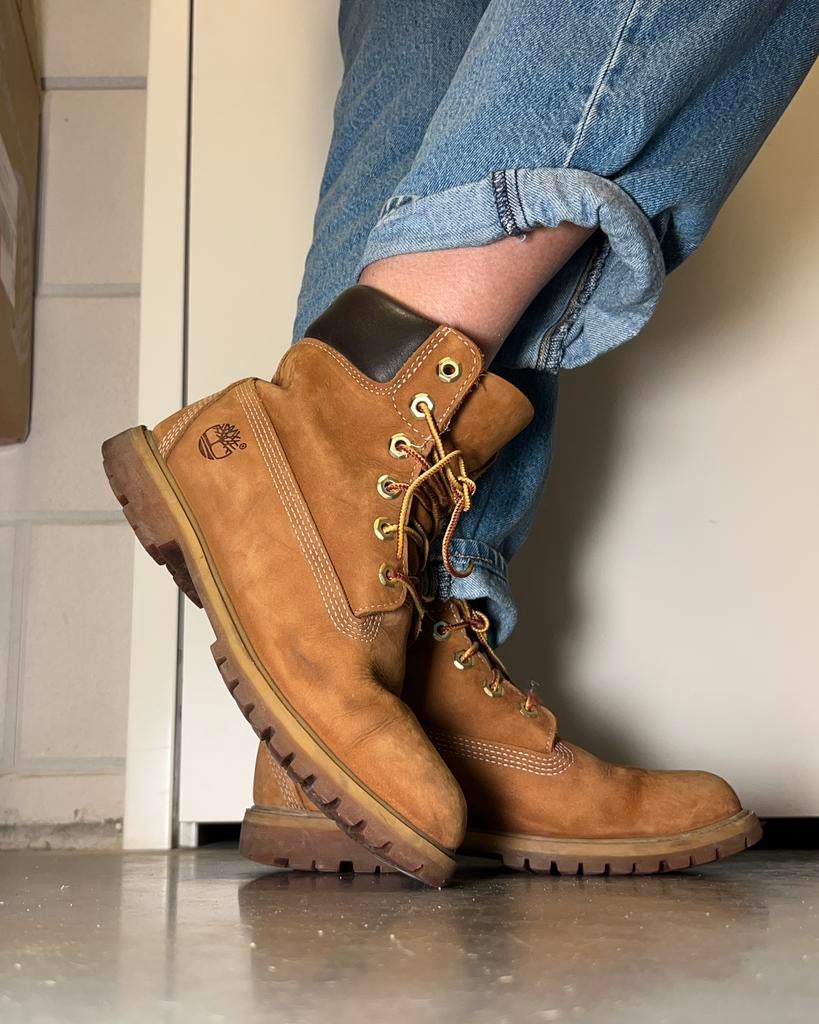 Timberland leren boots, Ophalen of Verzenden, Zo goed als nieuw, Bruin