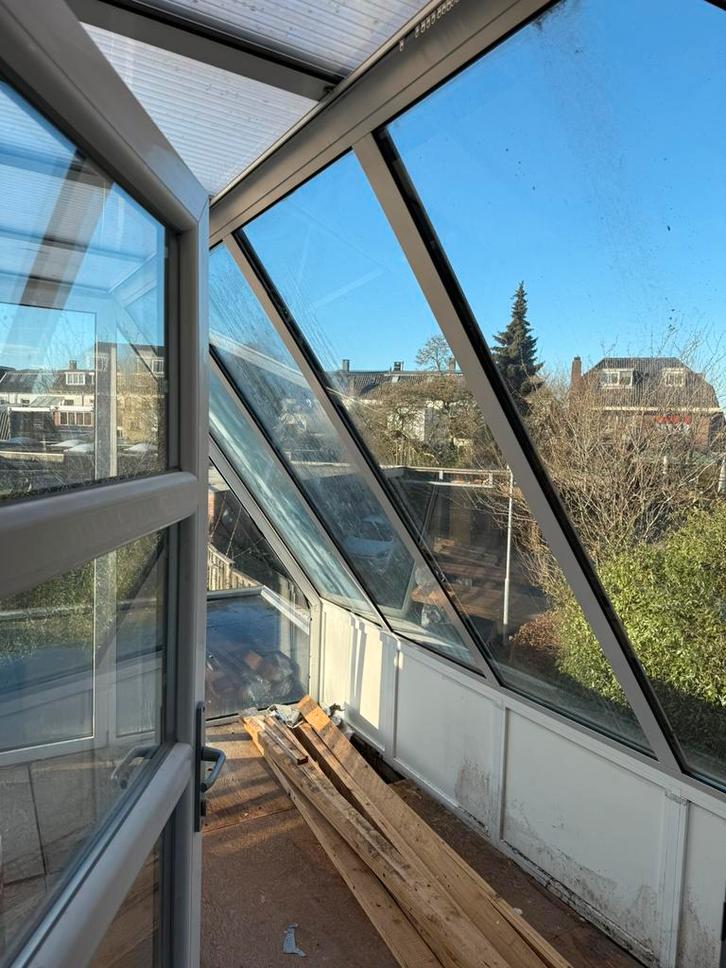 Glazen aanbouw muur - serre | gratis, Tuin en Terras, Overkappingen, Gebruikt, Serre, Ophalen of Verzenden