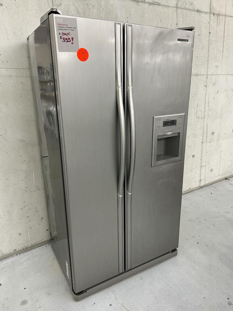 Samsung RS21WASM - Amerikaanse koelkast RVS # 9509, Ophalen, Samsung, Gebruikt, 200 liter of meer