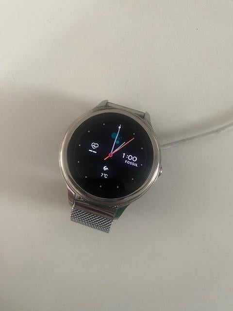 Zilverkleurig Fossil FTW6071 Gen. 5E Sport Smartwatch 42 mm, Ophalen of Verzenden, Gebruikt, Staal, Overige merken