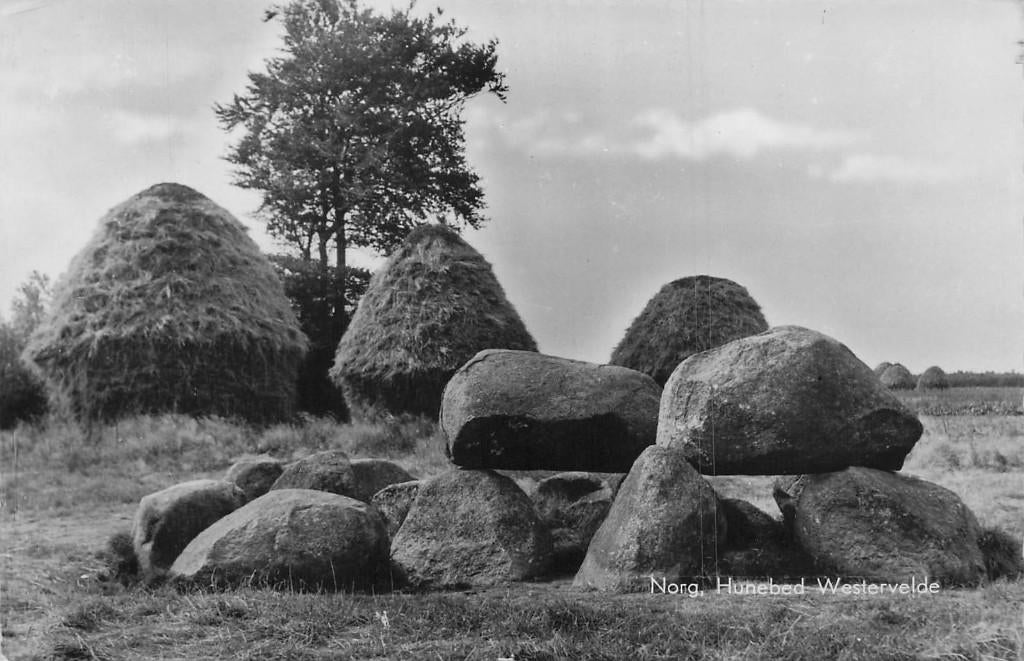 Norg - Hunebed Westervelde (gel. 1966), Ophalen of Verzenden, 1960 tot 1980, Gelopen, Drenthe
