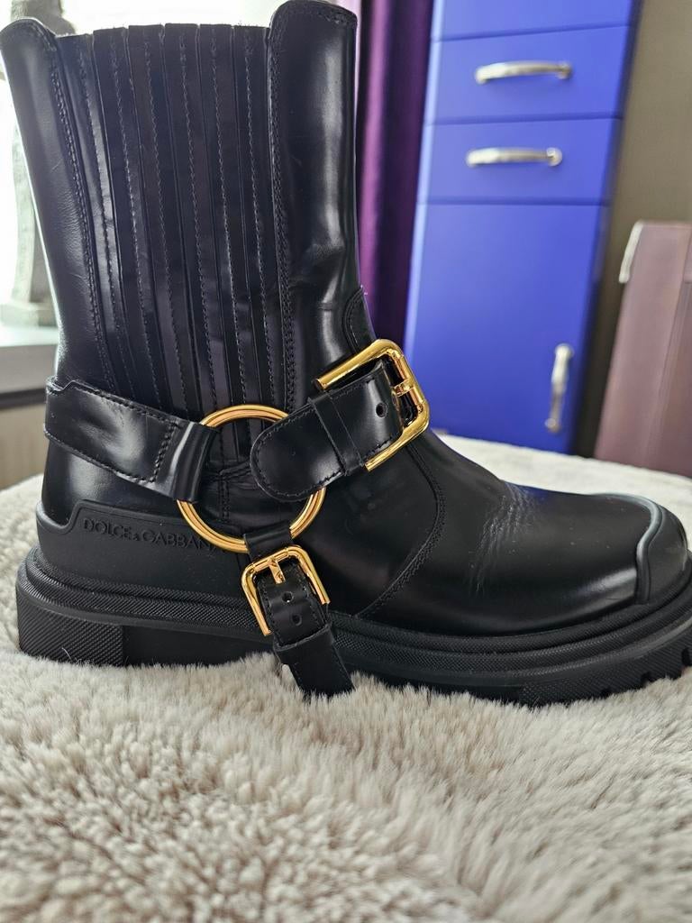 PRACHTIGE LEREN DOLCE&GABANNA LAARSJES 38 € 120,-, Ophalen of Verzenden, Zo goed als nieuw, Zwart