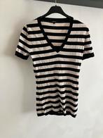 Nikkie gestreept T-shirt met V-hals maat m, Maat 38/40 (M), Zwart, Ophalen of Verzenden, Korte mouw
