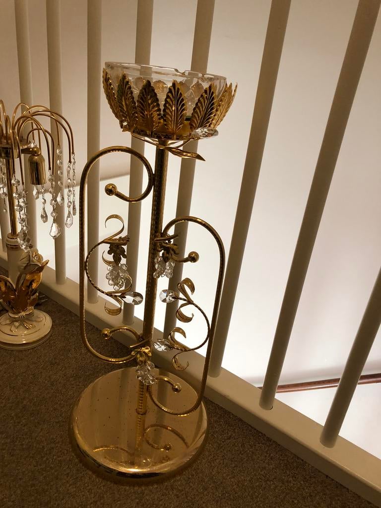 Bladgoud mooi bij Capodimonte, Antiek en Kunst, Antiek | Lampen, Ophalen