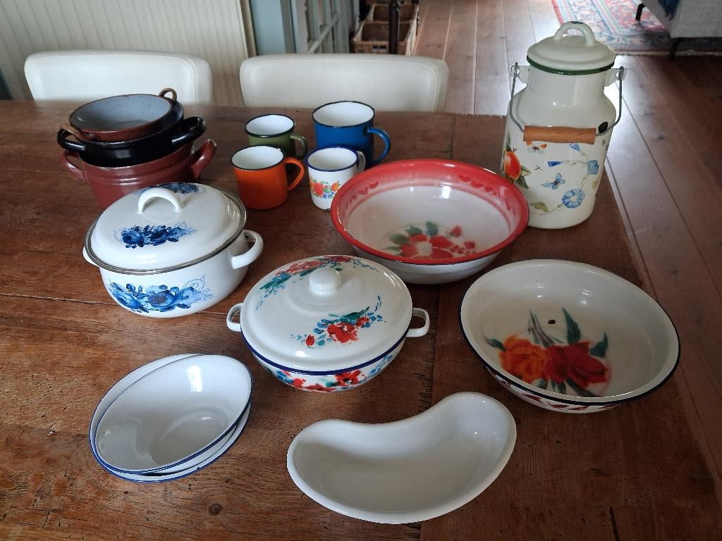 Emaille, Huis en Inrichting, Keuken | Potten en Pannen, Ophalen, Gebruikt, Overige materialen, Overige typen