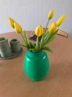 Kunststof tulpen in vaas - Perfect voor Pasen!, Kunststof, Geel, Ophalen of Verzenden, Zo goed als nieuw