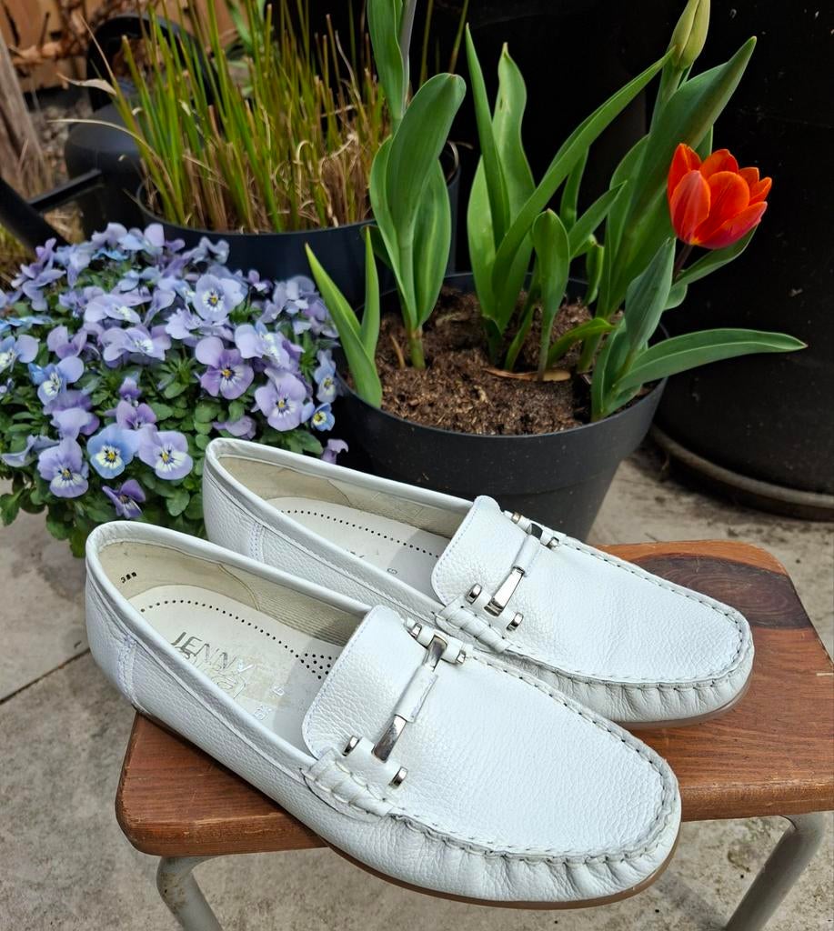 Nieuw! Mooie soepele leren JENNY BY ARA instappers mt 38,5!, Ophalen of Verzenden, Nieuw, Wit, Instappers