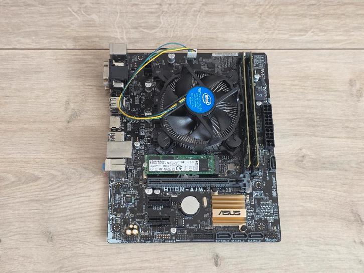 ASUS H110M-A/M.2 met i3-7100 CPU + Ram+ SSD en Windows 11, Computers en Software, Moederborden, Gebruikt, Intel, DDR4, Ophalen of Verzenden