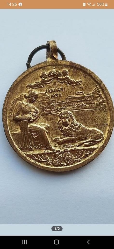 Nederlandse historische medaille 1938 Juliana & Bernhard - G, Ophalen of Verzenden, Overige materialen, Nederland