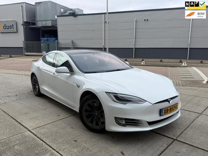 Tesla Model S 75D Base GLAS DAK LEER AUTOPILOT 2.5 PREM. CON, Auto's, Tesla, Bedrijf, Te koop, Model S, 4x4, ABS, Achteruitrijcamera